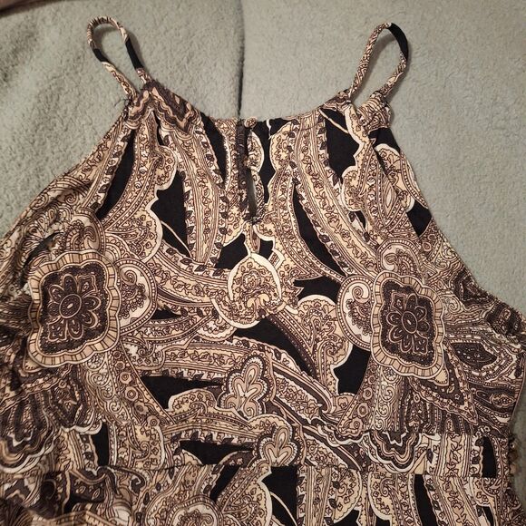 INC International Concepts Small Brown/Black Maxi Dress Paisley Sleeveless - Picture 9 of 10